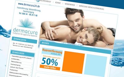 Auffrischung der Webseite von dermacura