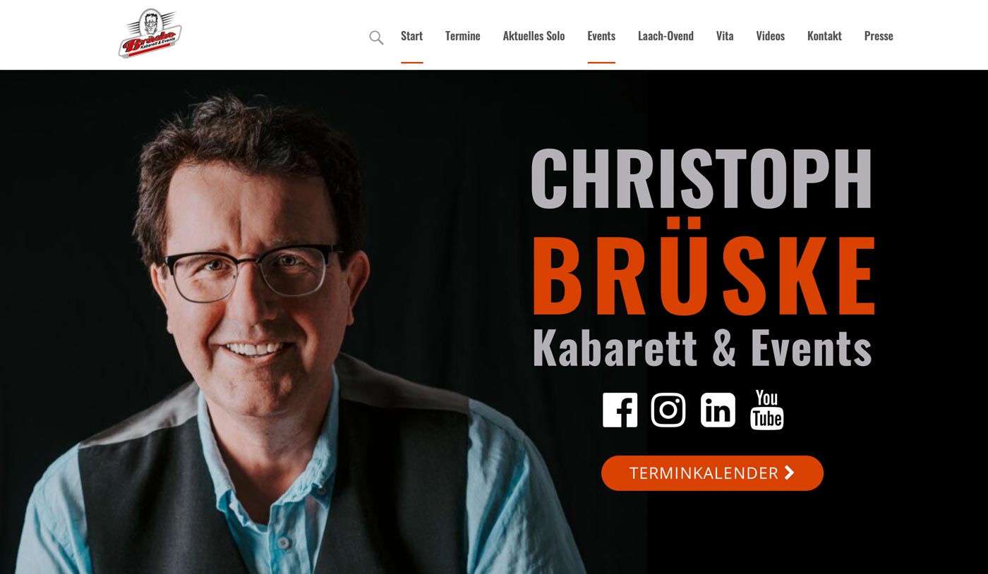 Website und Business Portraits für Künstler Brüske