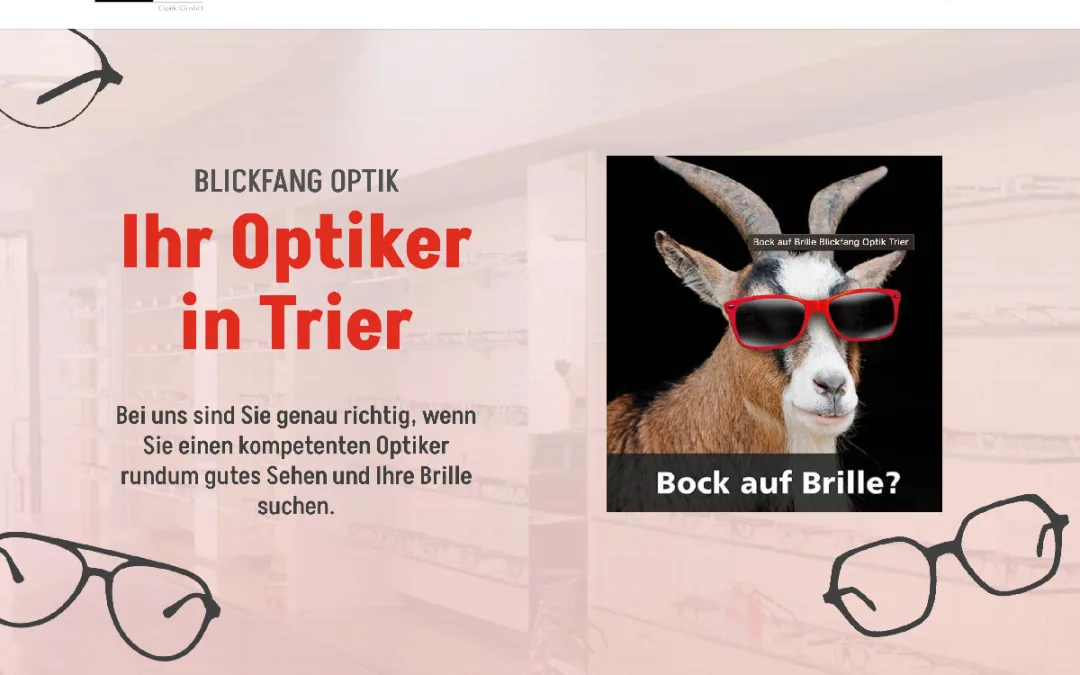 Redesign der Website von Blickfang Optik Trier