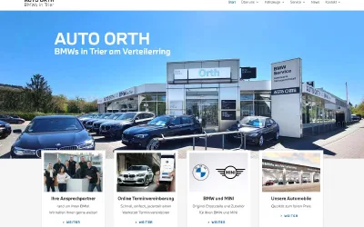 Relaunch der Website von Auto Orth BMWs in Trier am Verteilerring