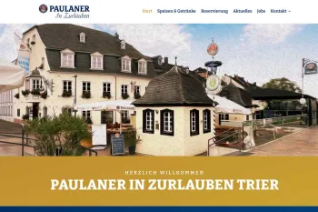 Neues Webdesign und Fotos Paulaner Wirtshaus Trier