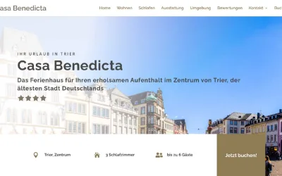 Website Erstellung und Fotoshooting für Ferienhaus in Trier